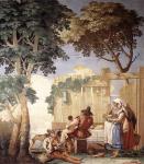 Джованни Доменико Тьеполо. Семья обедает. 1757. Фреска. Вилла Вальмарана, Виченца